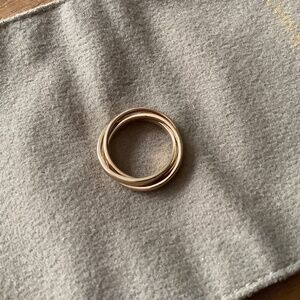Moda Al Massimo 18k Yellow Gold Over Bronze Trinity Ring, size 6